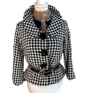 Anthropologie Lapis Houndstooth Jacket. B14